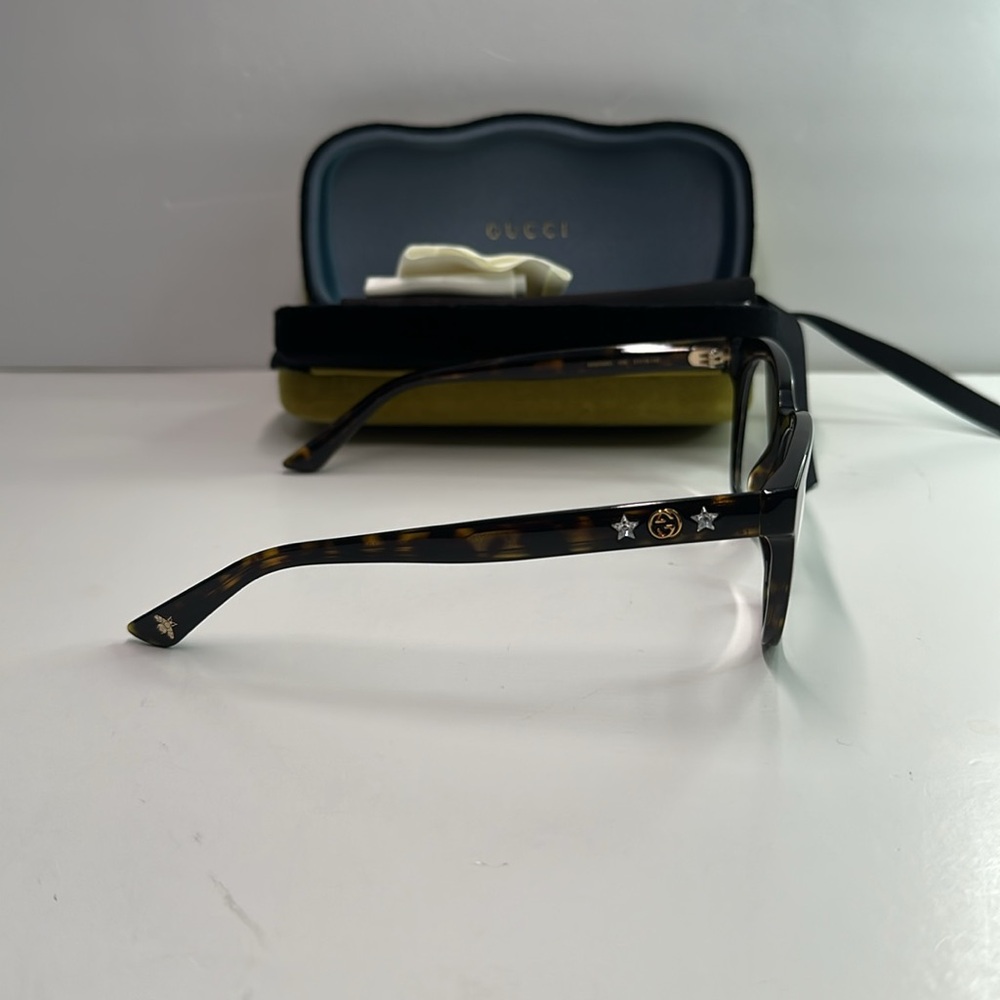 NEW Gucci Women’s Brown/Tortoise Eyeglasses GG0349O 006 - Picture 4 of 11